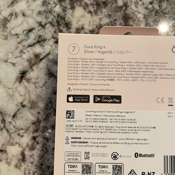 BRAND NEW IN BOX- Oura Ring 4 Silver - size 7 - Picture 4 of 5